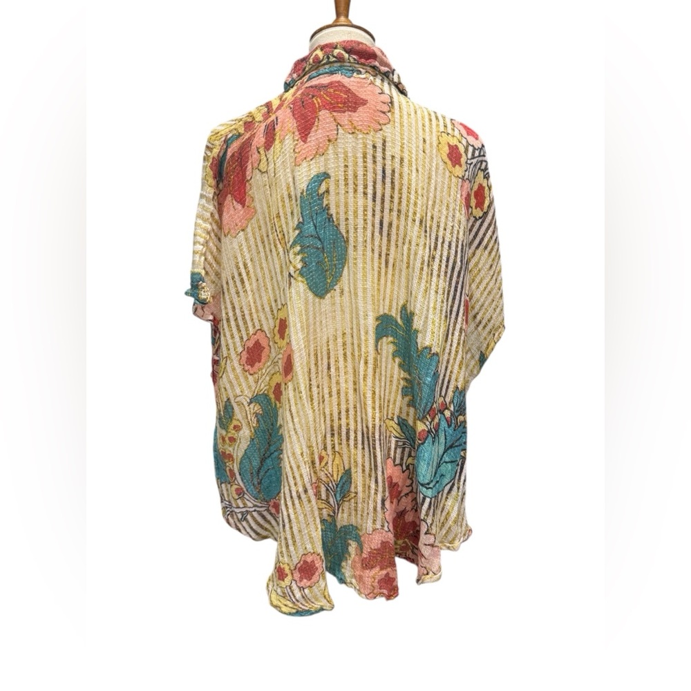Free People Multicolor Textured Top One Size #262 - Picture 3 of 6